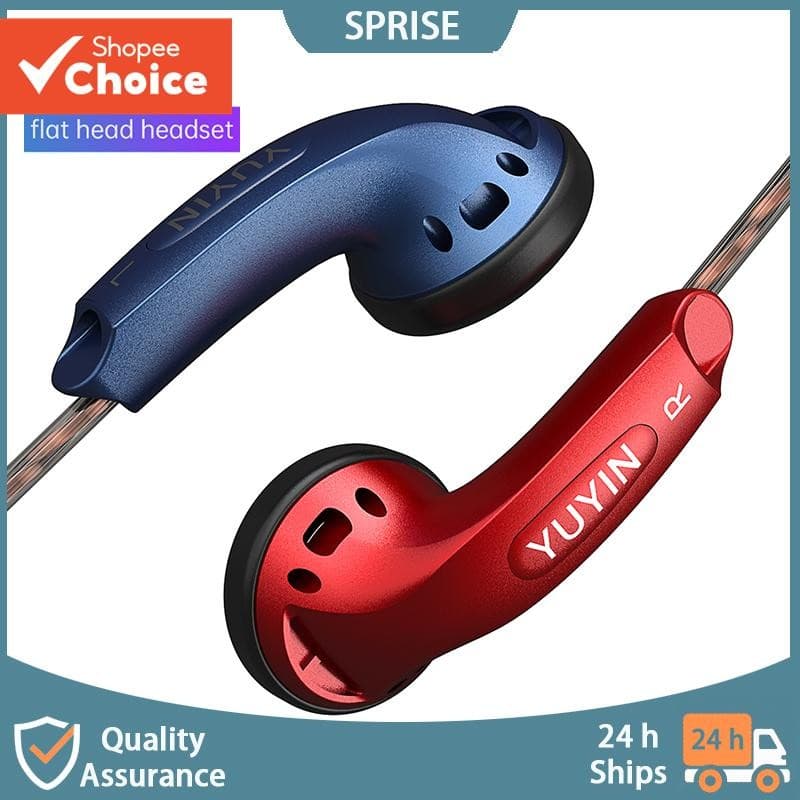 Sprise Y100 หูฟังชนิดใส่ในหูเบสพร้อมไมโครโฟนเสียงรบกวน Cancelling HiFi ชุดหูฟังสเตอริโอกีฬา Earfon หูฟัง Universal 3.5 มม. รูปที่ 1