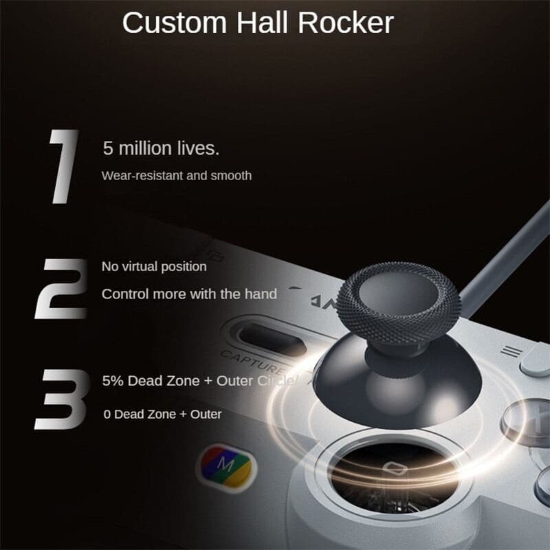GameSir T3 Lite Wired Controlle 1000Hz Polleling Rate, Hall Effect จอยสติ๊กและ 2 ปุ่ม, การสั่นสะเทือนคู่, Turbo, PC Controller สําหรับ Steam/Android/iOS/Switch รูปที่ 6