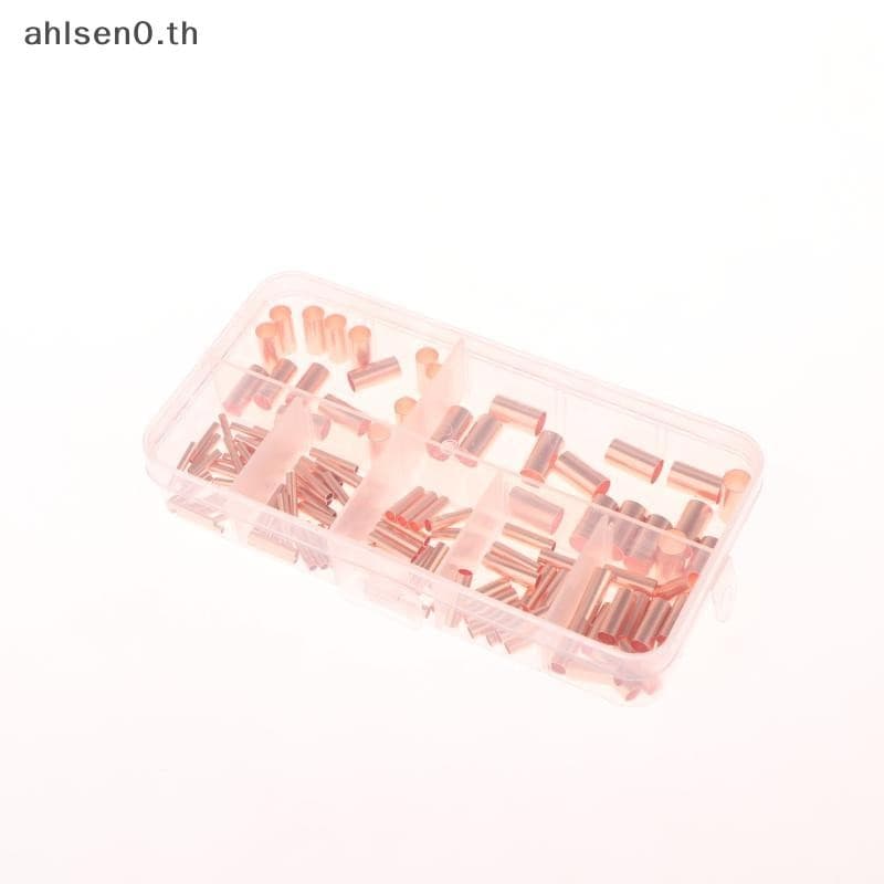 Ahlsen0 125/250/414/578 ชิ้น Non ฉนวนไฟฟ้า Butt Terminal Assortment ชุดลวด Ferrules ชุด 7 ขนาดทองแดง Crimp Connector th รูปที่ 3