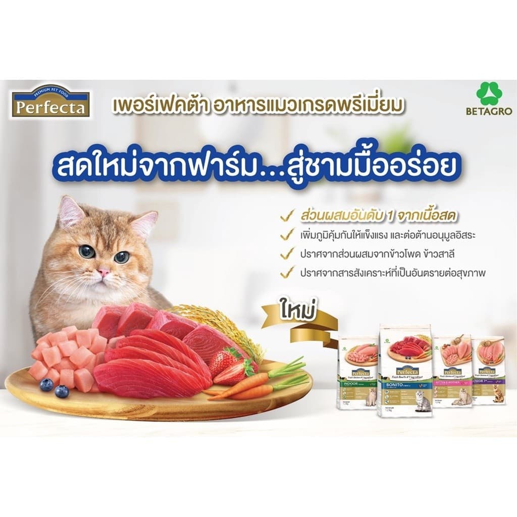 Perfecta เพอร์เฟคต้า อาหารแมวขนาด 1-1.2 กิโลกรัม รูปที่ 5