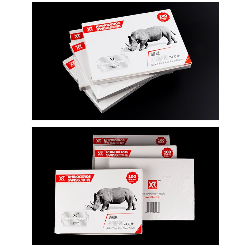 100 ใบ Stainless Blade ใบมีดโกน 2คม 1 กล่อง กลิเตอร์ ใบมีดโกน คมสองด้าน 100ใบในกล่อง สำหรับช่างตัดผมมืออาชีพ รูปที่ 5