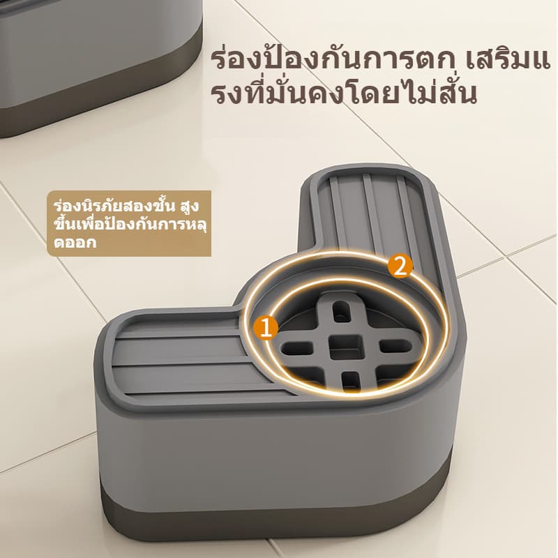 Allieuka ขารองเครื่องซักผ้า 4 ชิ้น! ยางคุณภาพดี ลดเสียงดัง ลดแรงสั่นสะเทือน ปรับระดับได้ ใช้ได้ทุกเครื่อง รูปที่ 4