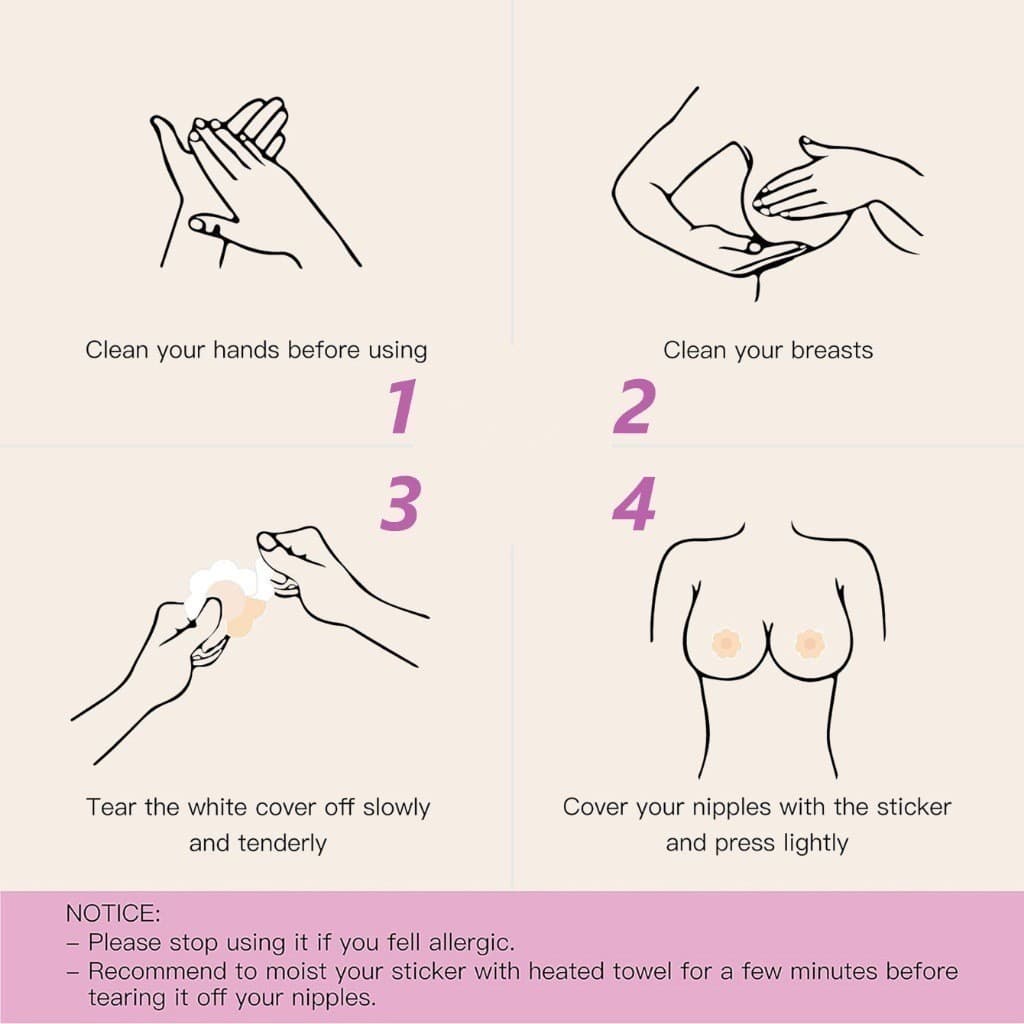 10 ชิ้น สติกเกอร์เทปแปะหัวนม แบบไม่ทอ ใช้แล้วทิ้ง สําหรับฤดูร้อน ระบายอากาศ ปิดหัวนม ผิวหนัง คอลเลอร์ รูปที่ 5