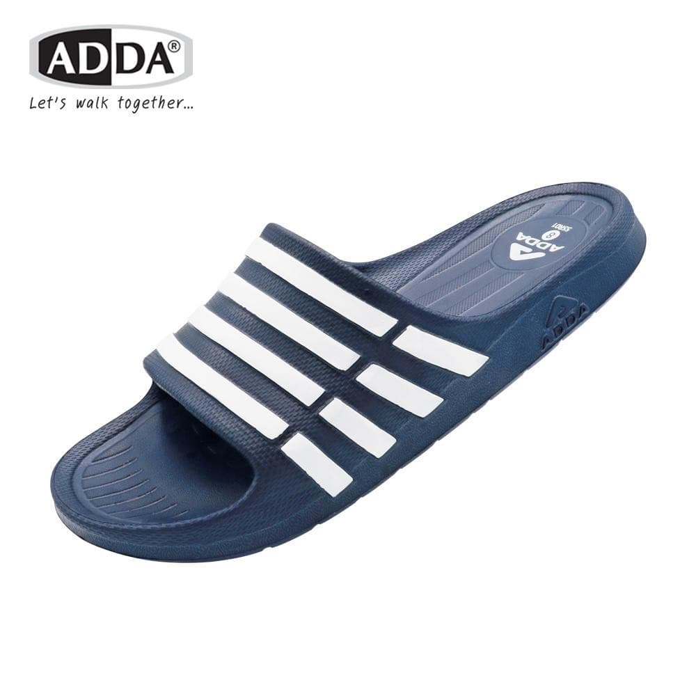 ADDA 55R01 แท้! รองเท้าแตะชาย แบบสวม แถบ 5 ขีด พื้นเย็บสำเร็จ ทนทาน กาวไม่หลุด ! รูปที่ 2