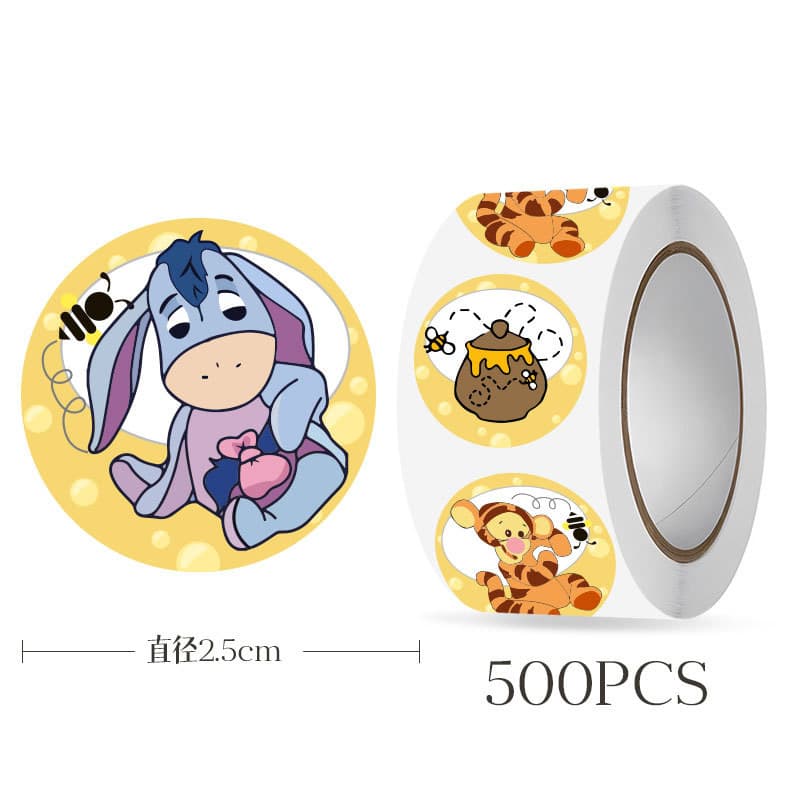 Pooh Bear Sticker สติ๊กเกอร์การ์ตูน น่ารัก สติ๊กเกอร์สุดน่ารัก diy Handbook Sealing Sticker รูปที่ 2