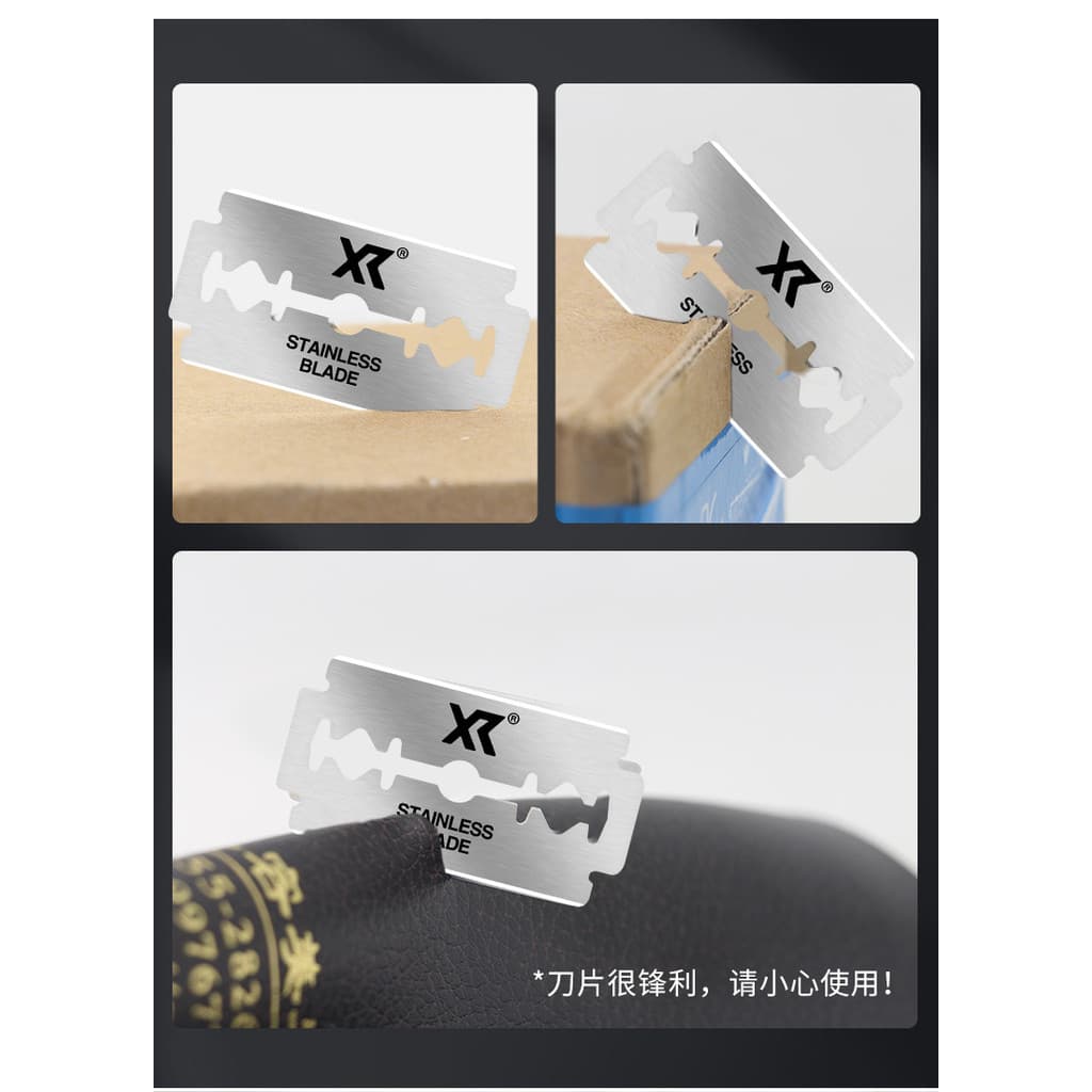 100 ใบ Stainless Blade ใบมีดโกน 2คม 1 กล่อง กลิเตอร์ ใบมีดโกน คมสองด้าน 100ใบในกล่อง สำหรับช่างตัดผมมืออาชีพ รูปที่ 8