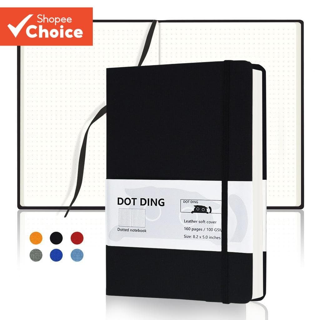 สมุดบันทึกจุดสําหรับการวางแผนBojo Planenr A5 ผ้าปกแข็ง Bullet Journal Note Book 96 แผ่น, 100 GSM รูปที่ 1