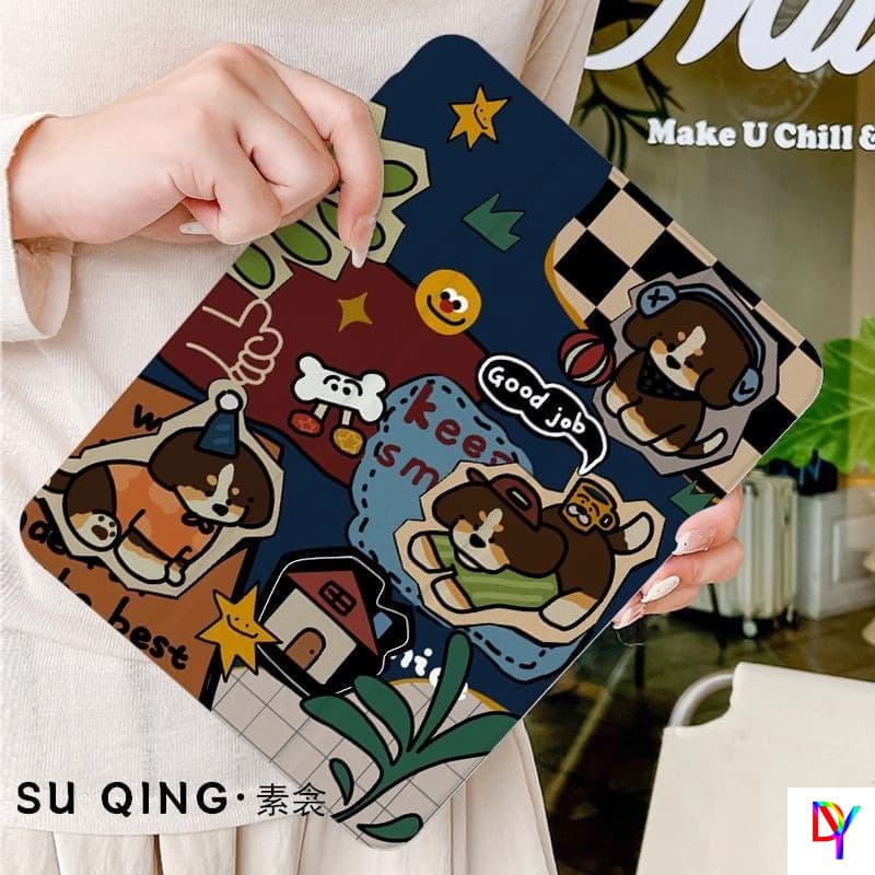 เคส iPad หมุนได้ 360 องศาสําหรับ iPad11 2025 Pro11 air6/5/4 10.9 10.5 10th 2022 gen7gen8gen9 10.2 นิ้ว Mini6/7 น่ารัก Kapibala ฝาครอบป้องกันพร้อมช่องเสียบปากกา รูปที่ 5