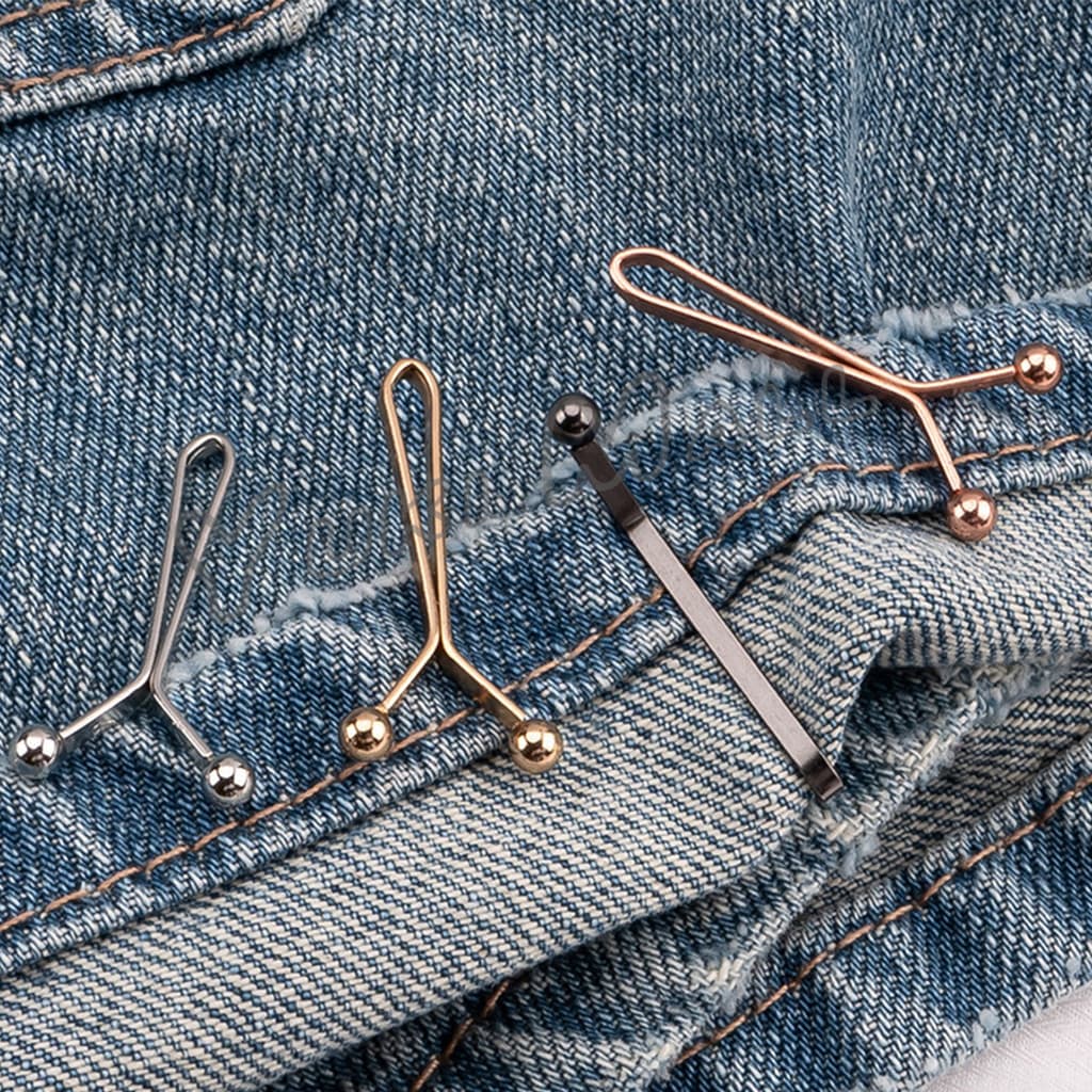 Yuki 8ชิ้น/set คลิปกิ๊ฟยึดเอว แบบโลหะเพื่อลดขนาดเอว DIY ปรับรอบเอว / ขากางเกง waist invisible clip รูปที่ 6