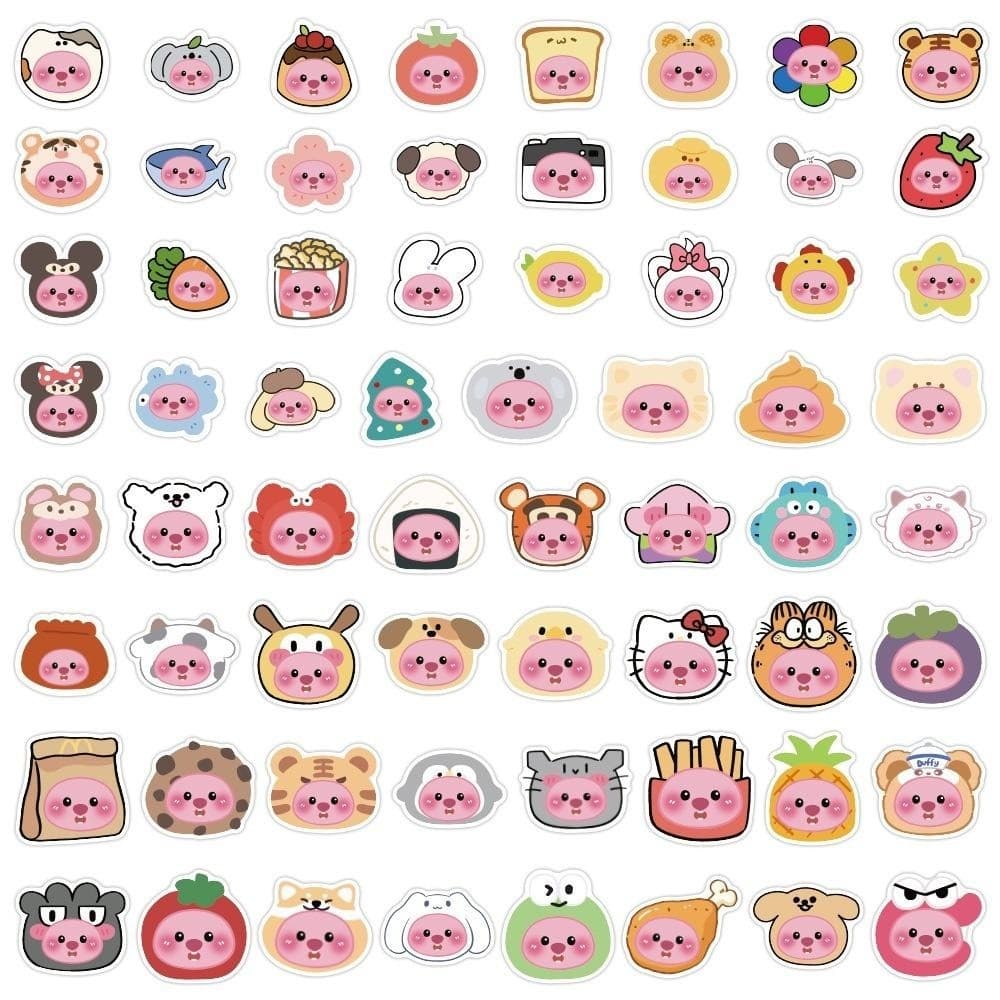 จัดส่งจากประเทศไทย 200แผ่น บีเวอร์ น่ารักอิโมติคอนแพ็คสติ๊กเกอร์โน๊ตบุ๊คถ้วยน้ําสติกเกอร์โทรศัพท์มือถือ รูปที่ 5