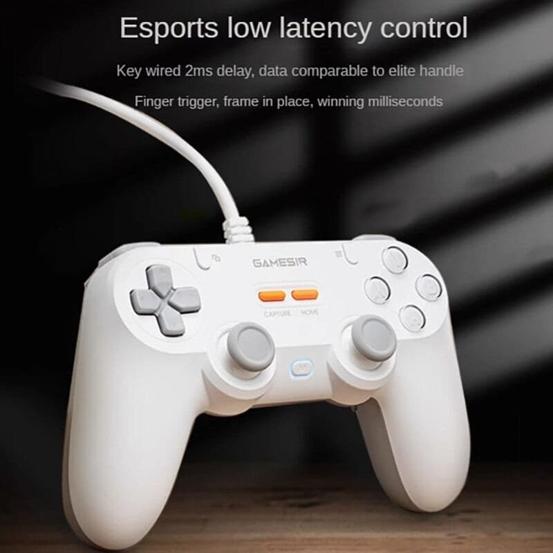 GameSir T3 Lite Wired Controlle 1000Hz Polleling Rate, Hall Effect จอยสติ๊กและ 2 ปุ่ม, การสั่นสะเทือนคู่, Turbo, PC Controller สําหรับ Steam/Android/iOS/Switch รูปที่ 5