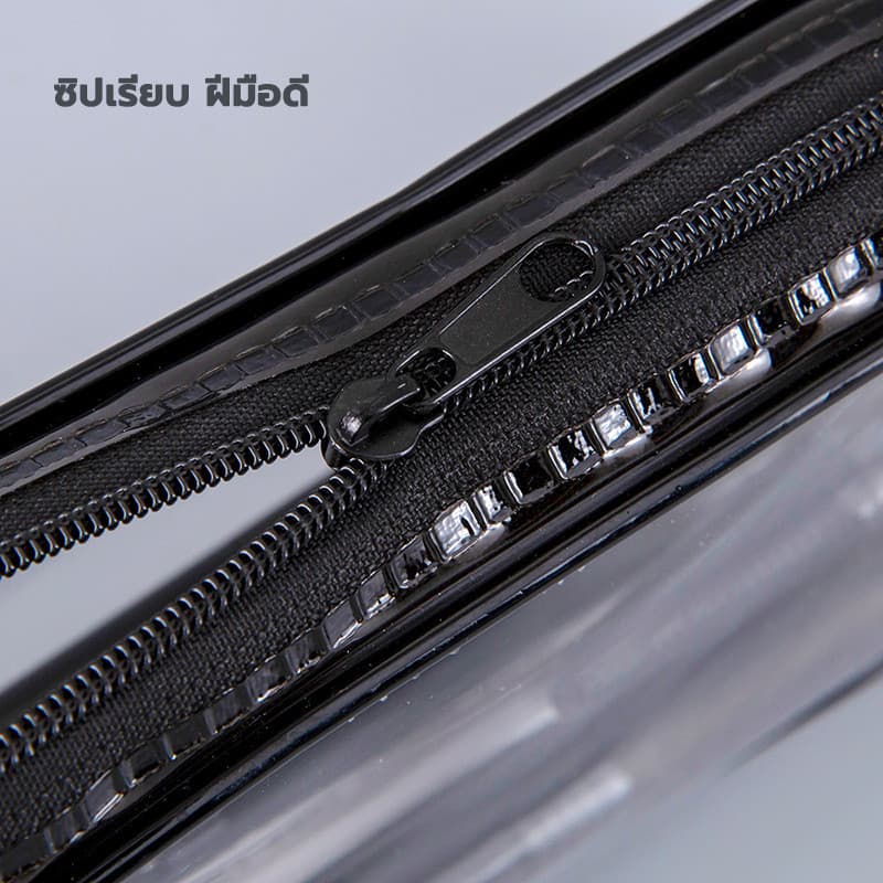 กระเป๋าดินสอ PVC โปร่งใส กล่องดินสอวัสดุที่ทนทาน มัลติฟังก์ชั่ แบบมินิมอล รูปที่ 2