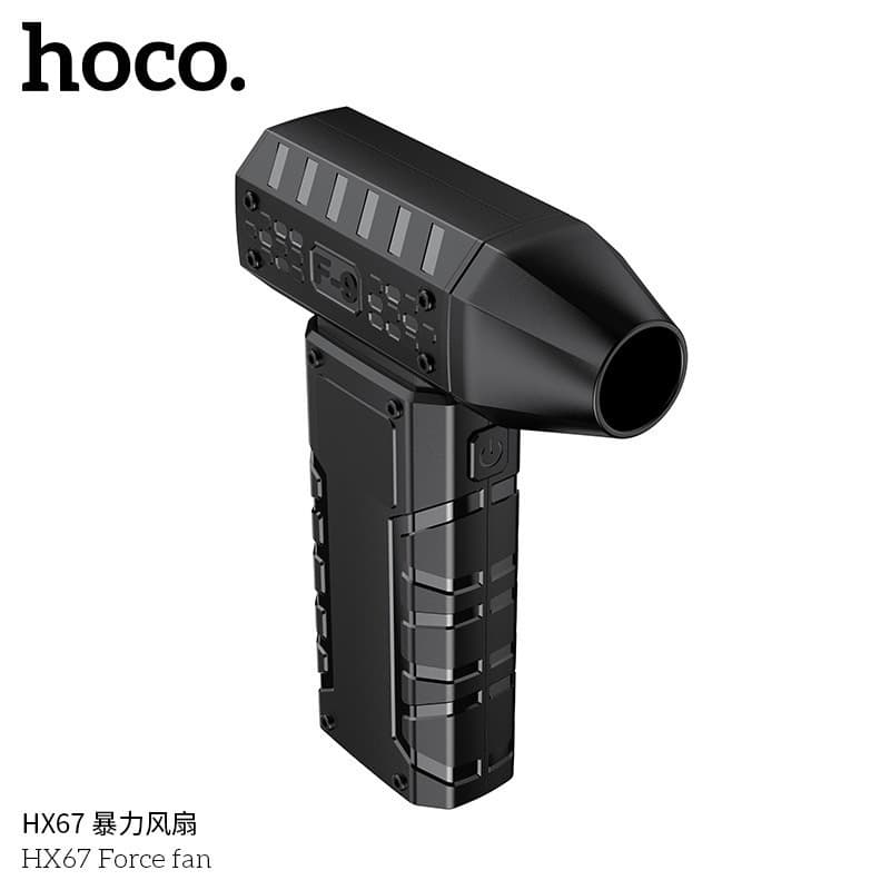 HOCO HX67 พัดลมพกพา พลังเทอร์โบ 80000RPM ปรับได้ 100 ระดับ มีไฟฉุกเฉินในตัว Ultra High-speed hc6 รูปที่ 3