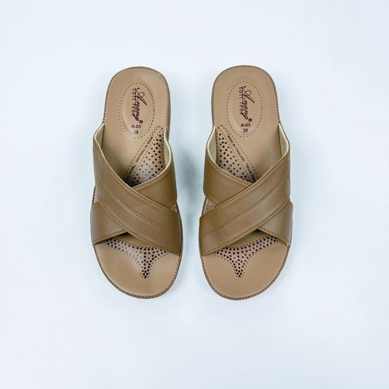 A-03 รองเท้าเพื่อสุขภาพ เท้าอวบเท้าใหญ่ใส่ได้ รองเท้าแตะเพื่อสุขภาพ ลดแรงกระแทก มีปุ่มนวดเท้า รูปที่ 4