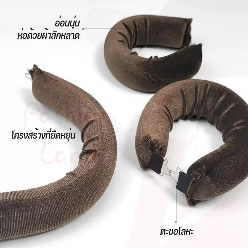ชุดโรลม้วนผม 1/3 ชิ้น Heatless Curling Rod แถบคาดศีรษะ Lazy Hair Curlers ไม่มีความร้อนผม พร้อมตะขอเครื่องมือจัดแต่งทรงผม รูปที่ 3