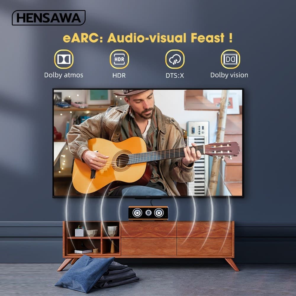 HENSAWA รุ่น VC528-531 สาย HDMI To HDMI 2.1 8K 60HZ 48Gbps ความเร็วสูง สําหรับ PC TV รูปที่ 4