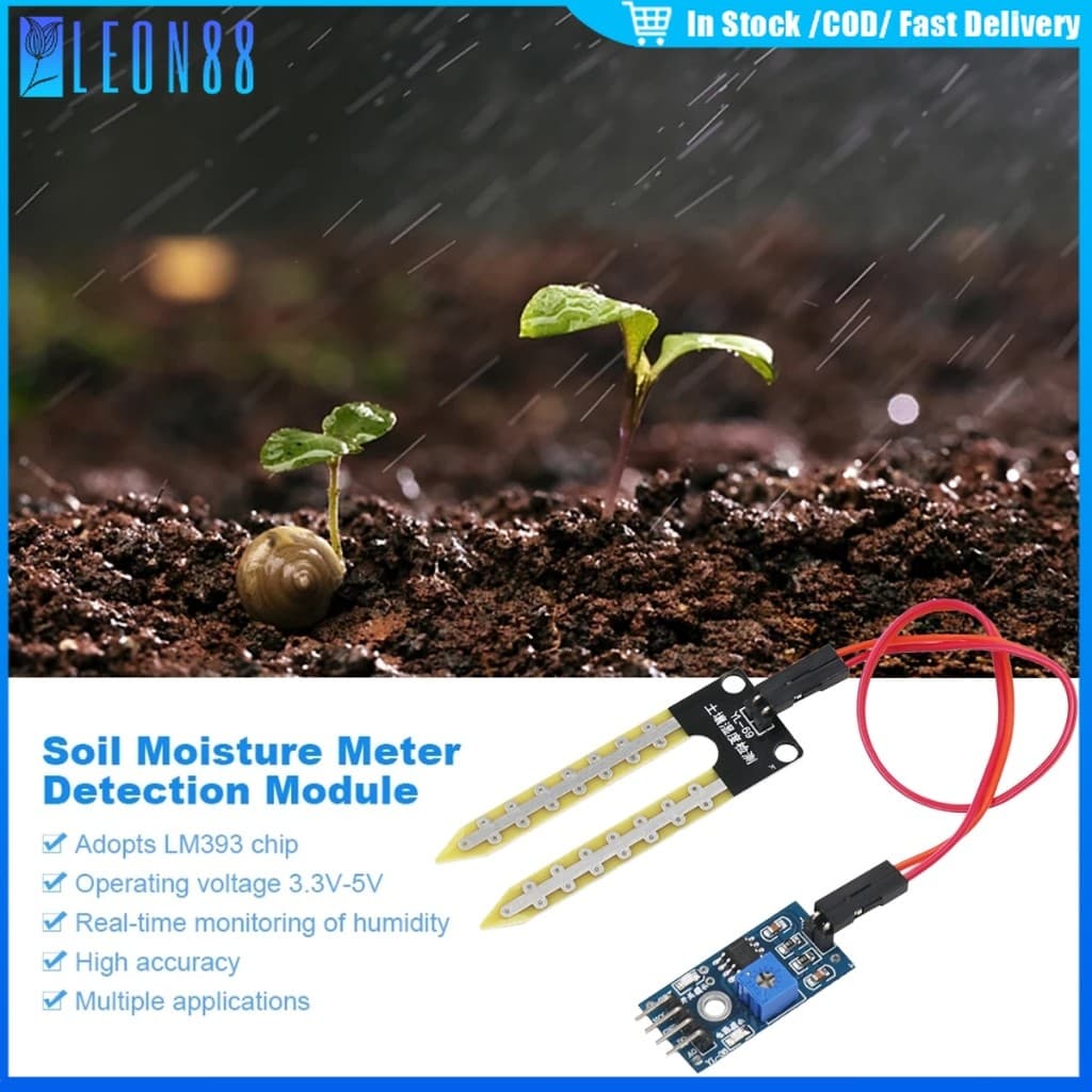 ของมาใหม่！Soil Moisture Sensor Module เซนเซอร์วัดความชื้นในดิน เครื่องวัดค่าดิน Arduino รูปที่ 1