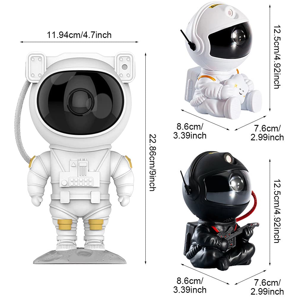 โคมไฟโปรเจคเตอร์ดาว รีโมทควบคุม ปรับมุมได้ ฉายกาแล็กซี่-เนบิวลา พร้อมรูปนักบินอวกาศ ไฟแต่งห้องนอน รูปที่ 9