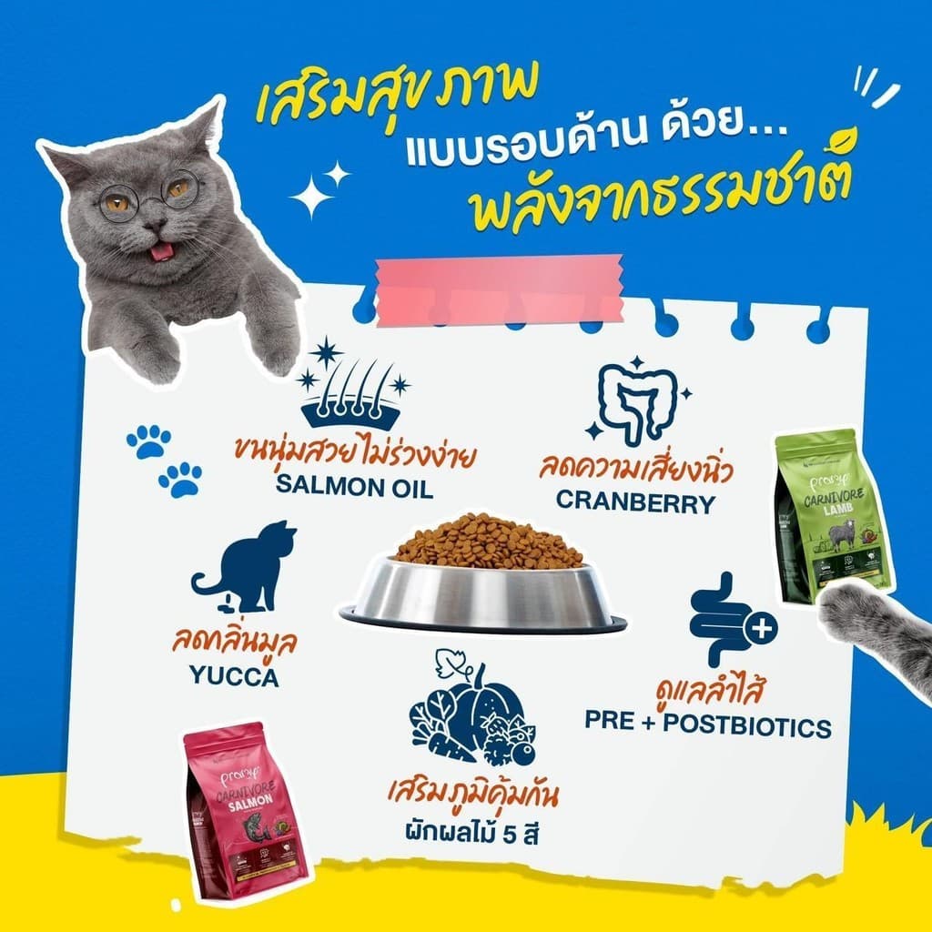 Pramy Carnivore อาหารเม็ดแมว สำหรับแมวโต ขนาด 5.6-7 kg รูปที่ 7