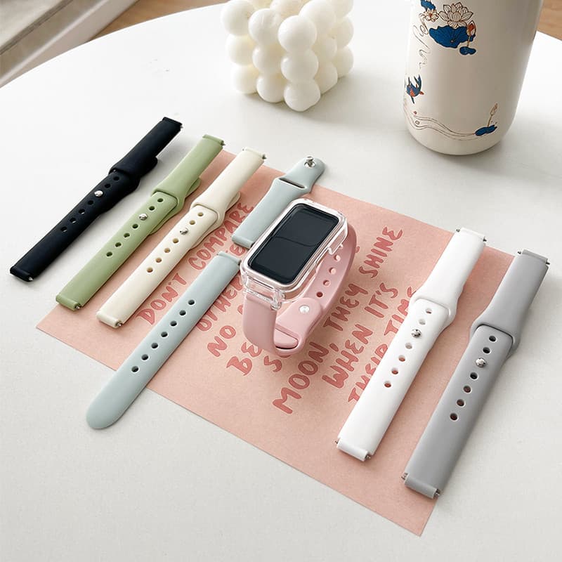 สายซิลิโคนกรณีโปร่งใส for Huawei Band 10 9 8 กรอบแข็งป้องกันปกป้องหน้าจอ สายรัดข้อมือซิลิโคนยางอ่อน for Huawei Band 10 รูปที่ 2