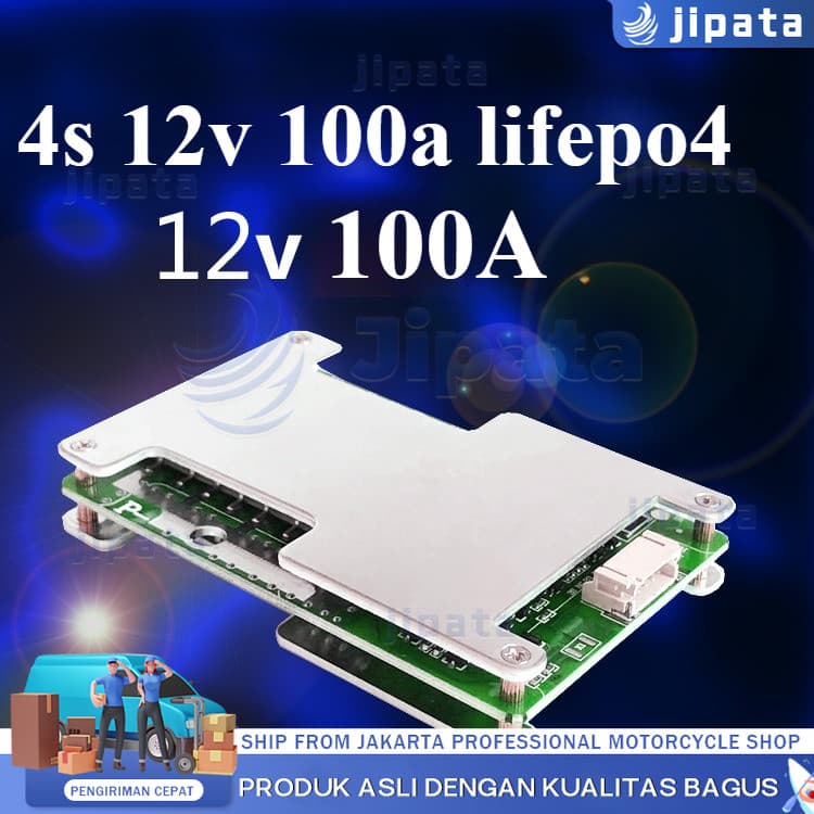 บอร์ดป้องกันเครื่องชาร์จแบตเตอรี่ลิเธียม BMS 4S 12V 100A พร้อมบอร์ดป้องกัน PCB สมดุลแบตเตอรี่/เพิ่มประสิทธิภาพ รูปที่ 1