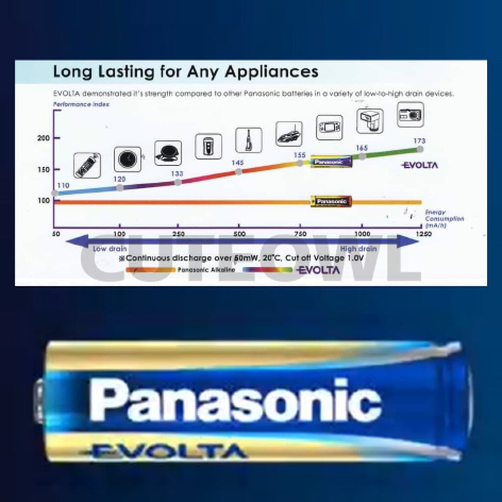 ถ่านอีโวลต้า พรีเมี่ยมอัลคาไลน์ 2A 3A 9V ล็อตใหม่ AA AAA LR03EG LR6EG Panasonic EVOLTA battery รูปที่ 5