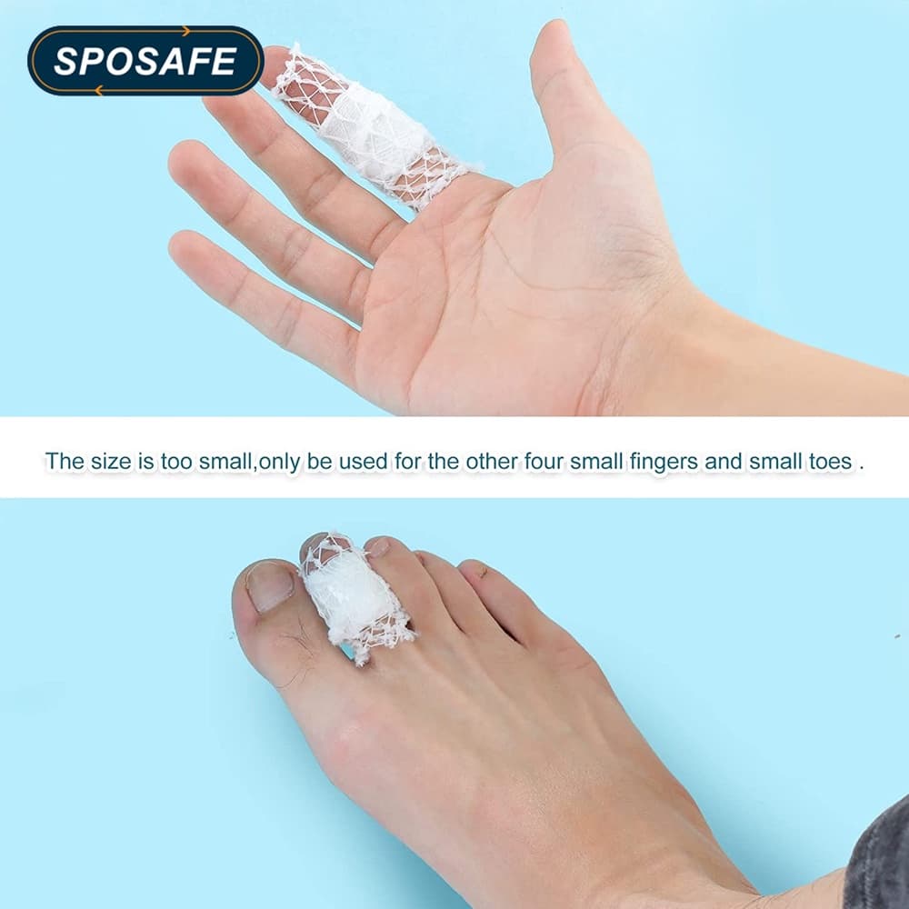 Sposafe ผ้าพันแผลตาข่าย ยืดหยุ่น ระบายอากาศ สําหรับรัดข้อมือ ข้อศอก เข่า บาดเจ็บ 1 ม้วน รูปที่ 5