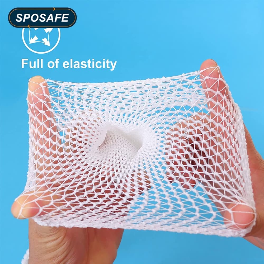 Sposafe ผ้าพันแผลตาข่าย ยืดหยุ่น ระบายอากาศ สําหรับรัดข้อมือ ข้อศอก เข่า บาดเจ็บ 1 ม้วน รูปที่ 7