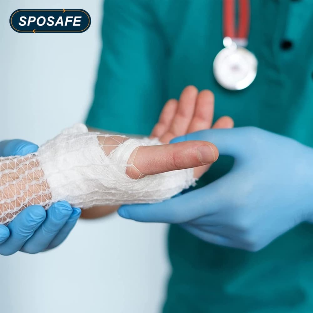 Sposafe ผ้าพันแผลตาข่าย ยืดหยุ่น ระบายอากาศ สําหรับรัดข้อมือ ข้อศอก เข่า บาดเจ็บ 1 ม้วน รูปที่ 9
