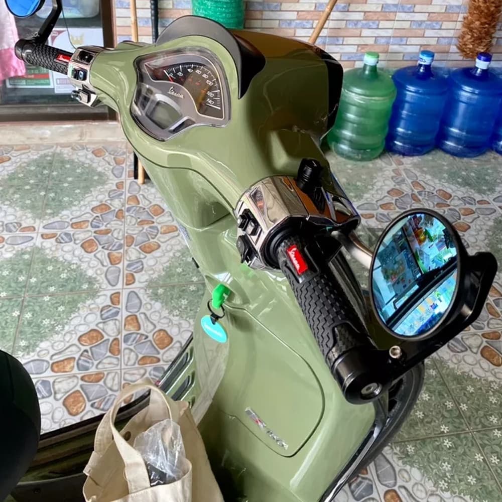 กระจกมองข้าง ทรงกลม ป้องกันแสงสะท้อน Vespa Sprint Primavera S150 LX125 GTS 300 รูปที่ 4