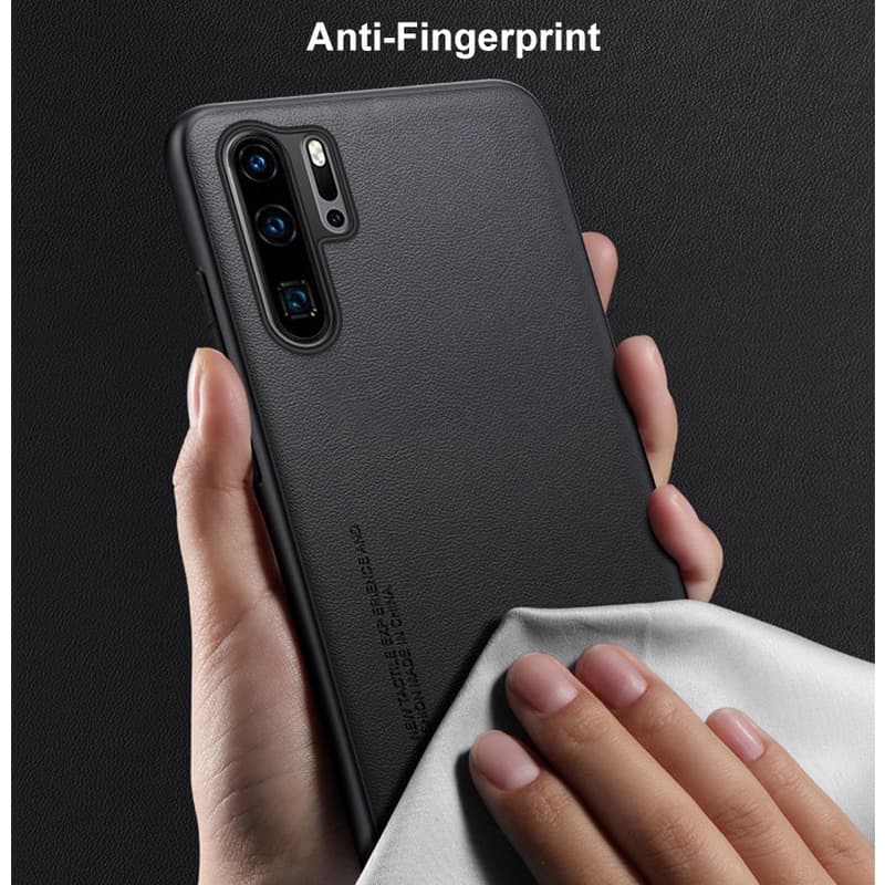 สําหรับ Huawei P30 / P30 Pro / P30 Lite แฟชั่น หนัง พื้นผิว ด้านหลัง เคส TPU นิ่ม กรอบป้องกัน รูปที่ 4