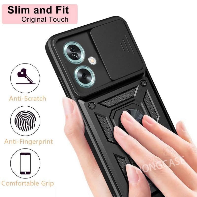 เคสโทรศัพท์สําหรับOppo A79 A98 A3 Pro A3x A5 A5X A6 A6c A6X A6T 4G 5G 2023 2024 เกราะกันกระแทกปลอกแหวนขาตั้งป้องกันHardปกหลัง รูปที่ 4