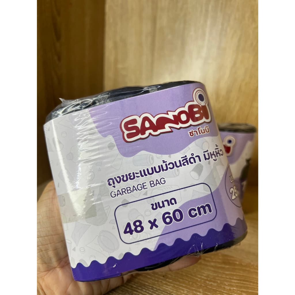 เเพ็ค3ม้วน ถุงขยะสีดำ คุณภาพดี เนื้อเหนียว มีหูหิ้ว 1 เเพ็คมี3 ม้วน ม้วน25ใบแพ็ค75ใบ ขนาด48*60CM รูปที่ 9