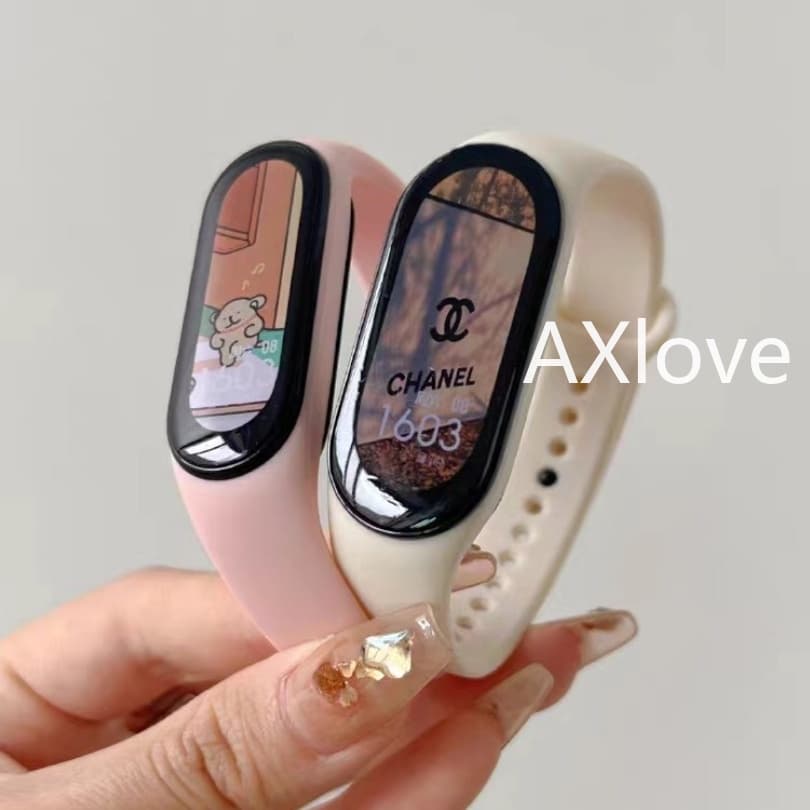 สายนาฬิกาข้อมือ ซิลิโคน โพลีโครเมี่ยม อุปกรณ์เสริม สําหรับ Xiaomi Mi Band 7 6 5 4 3 MiBand 3/4 Band5 Band6 รูปที่ 3