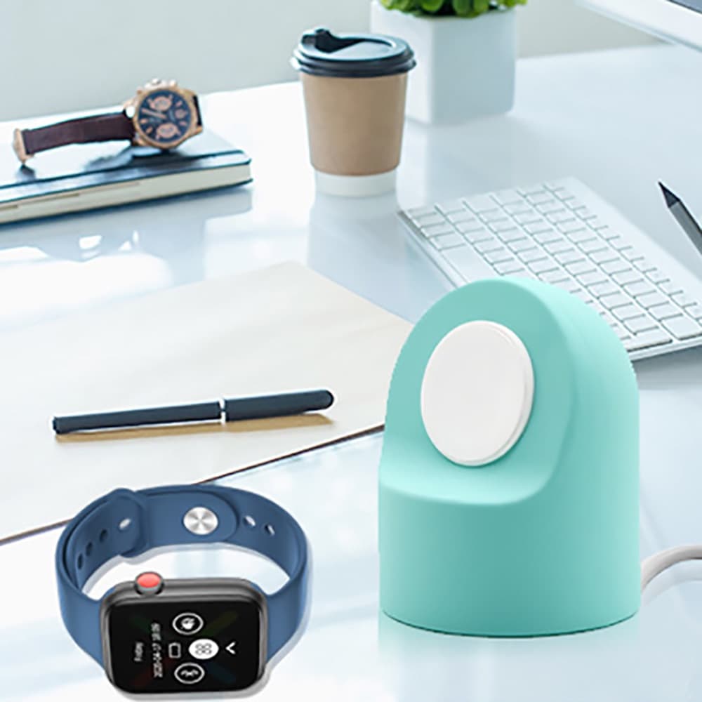 แท่นวางที่ชาร์จแอปเปิ้ลวอชแท่นชาร์จซิลิโคน สําหรับ Apple Watch Charger1 2 3 4 5 6 7 iWatch รูปที่ 4