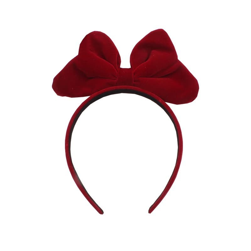 Priness Vintage Velvet Big Sweet Bowknot HairBands Headwear Headbands รูปที่ 6