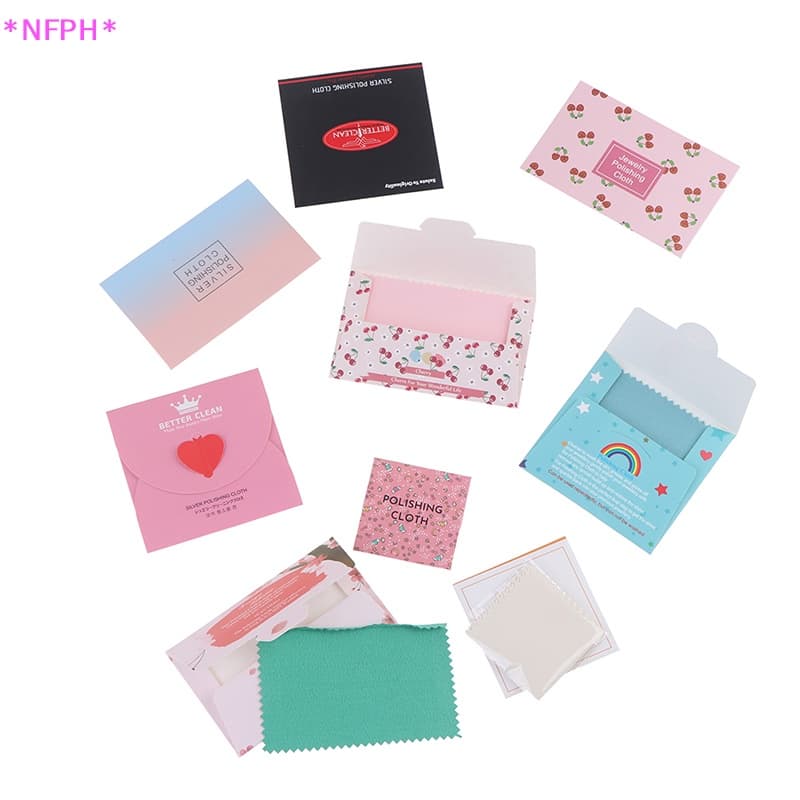 Nfph> ผ้าขัดทําความสะอาดเครื่องประดับเงินสเตอร์ลิง 925 10 ชิ้น รูปที่ 9