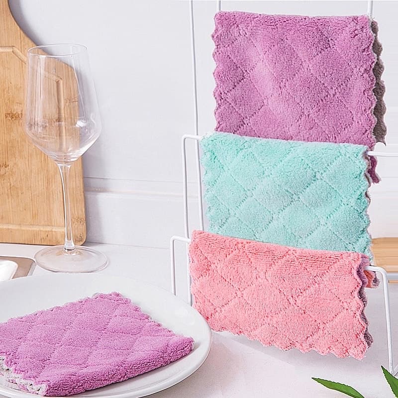 ผ้าอเนกประสงค์ เช็ดโต๊ะ ขี้ริ้ว เช็ดจาน ทำความสะอาด ซึมซับน้ำได้ดี 25x25 cm ผ้าเช็ดโต๊ะ รูปที่ 7