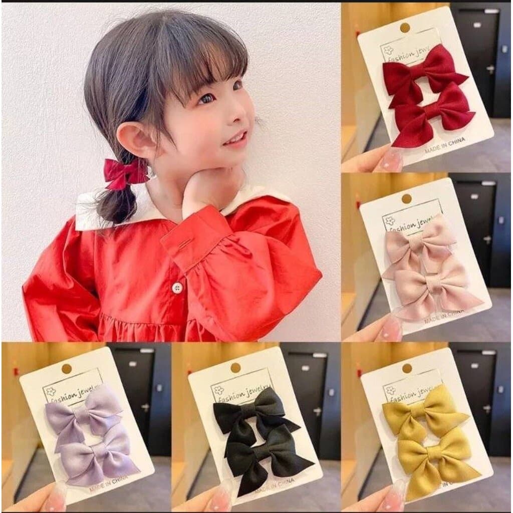 บ้านพลู 2ชิ้น กิ๊บติดผม กิ๊บคุณหนู กิ๊บโบว์ น่ารัก สำหรับเด็กผู้หญิง กิ๊บเซต ผู้หญิง รูปที่ 1