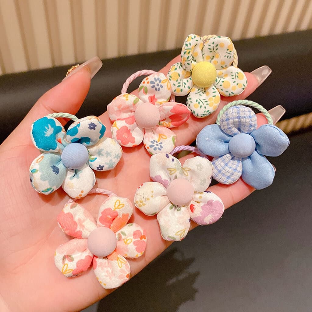 บ้านพลู 10 เส้น ยางรัดผม ลายดอก ยางรัดผม ดอกไม้ สีสวย สดใส แฟชั่น รูปที่ 3