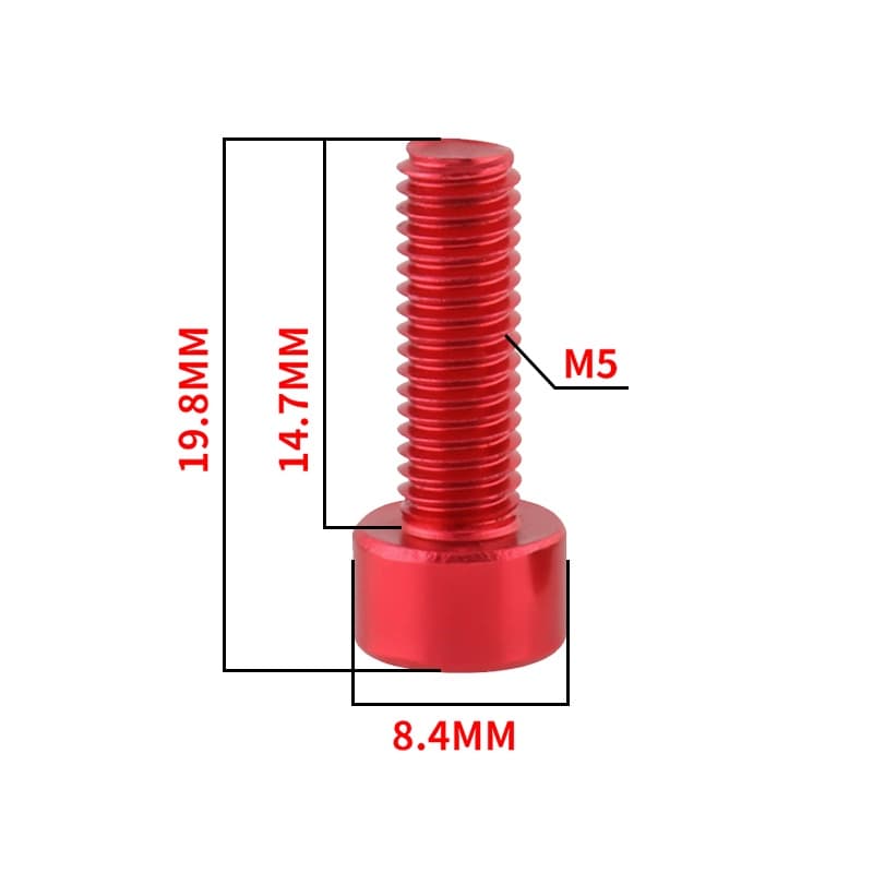 Muqzi สกรูกรงขวดน้ํา อลูมิเนียม น้ําหนักเบา m5 อุปกรณ์เสริม สําหรับจักรยานเสือภูเขา 2 ชิ้น รูปที่ 4