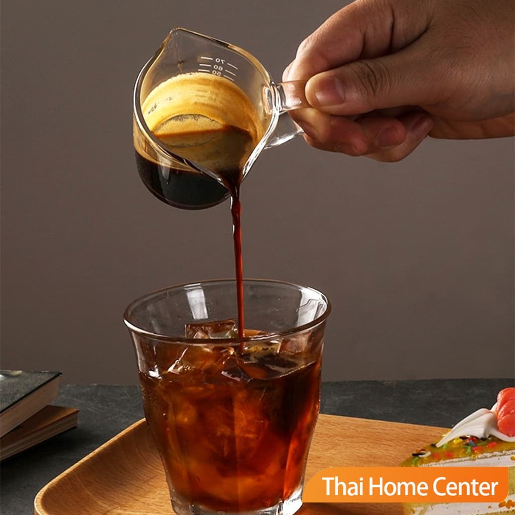 ถ้วยตวงกาแฟ ถ้วยแก้วเอสเพรสโซ่ ทนความร้อนสูง 70ml 150ml coffee measuring cup รูปที่ 8