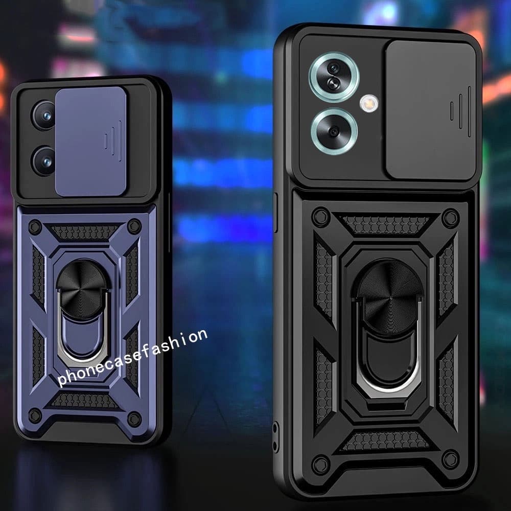 เคสโทรศัพท์สําหรับOppo A79 A98 A3 Pro A3x A5 A5X A6 A6c A6X A6T 4G 5G 2023 2024 เกราะกันกระแทกปลอกแหวนขาตั้งป้องกันHardปกหลัง รูปที่ 1