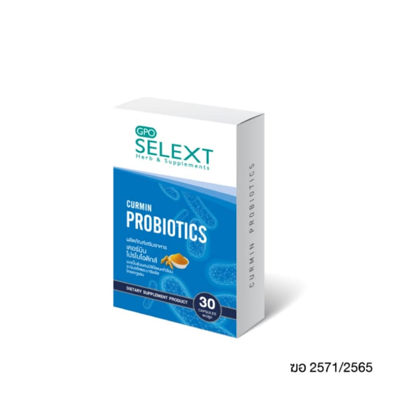 GPO Selext CURMIN PROBIOTICS 30แคปซูล ซีเล็ก เคอมิน โปรไบโอติกส์ อาหารเสริม เพื่อสุขภาพ รูปที่ 3