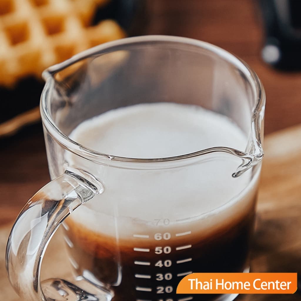 ถ้วยตวงกาแฟ ถ้วยแก้วเอสเพรสโซ่ ทนความร้อนสูง 70ml 150ml coffee measuring cup รูปที่ 4