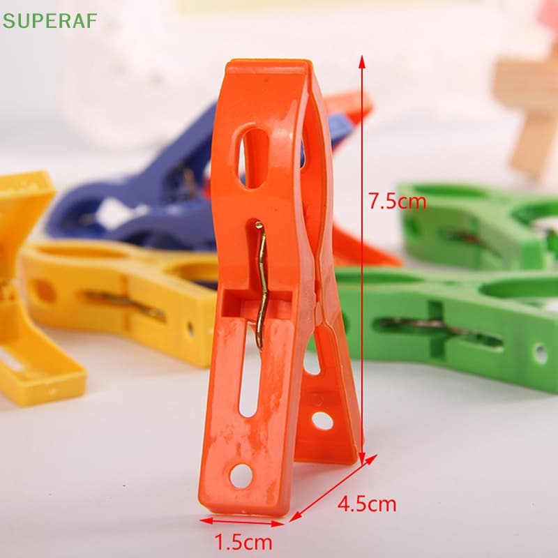 Superaf ขายดี คลิปหนีบผ้าขนหนู พลาสติก กันลม ขนาดใหญ่ สําหรับชายหาด 8 ชิ้น ต่อชุด รูปที่ 6