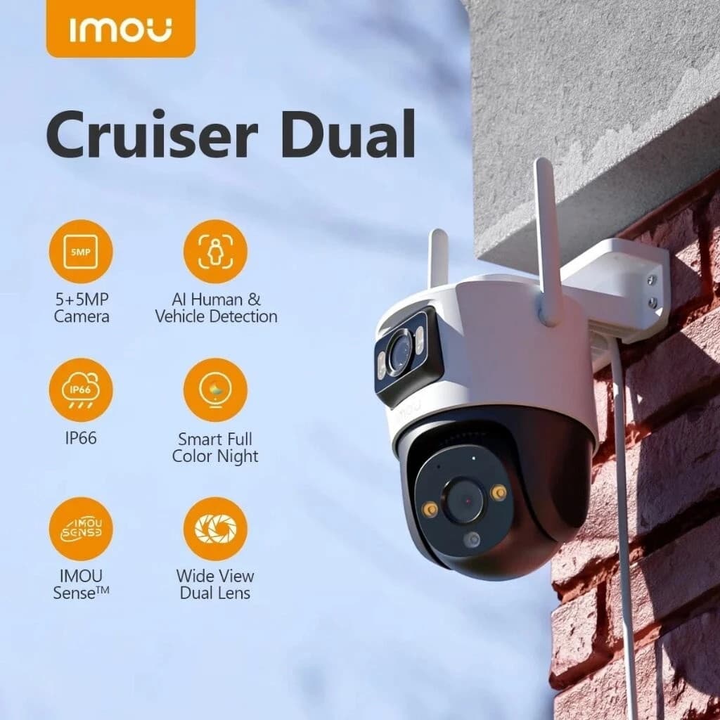 IMOU CRUISER DUAL10MP / CRUISER DUAL 2 10MP/ กล้องวงจรปิด มองเห็นเวลากลางคืน Full-Color Night Vision รูปที่ 3