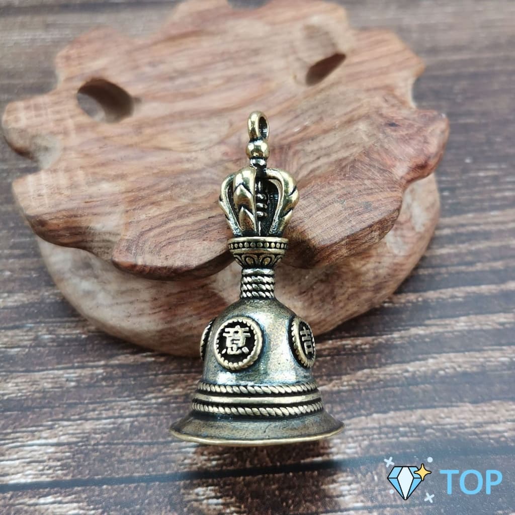 กระดิ่งลมทองเหลือง กระดิ่งบูชาพระพิฆเนศ กระดิ่งบูชาเทพ Brass bell รูปที่ 3