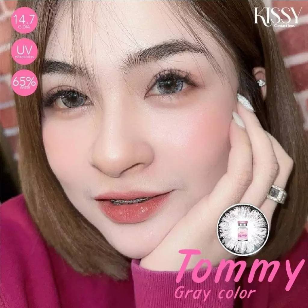 คอนแทคเลนส์ ตาโต Tommy ค่าอมน้ำ 65 % เกล็ดหิมะเกล็ดน้ำแข็ง บิ๊กอายลายฮิตสุด ตาเป็นประกาย รูปที่ 1