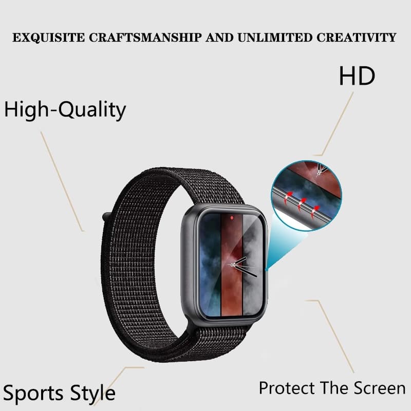 ฟิล์มกระจกนิรภัยกันรอยหน้าจอ HD สําหรับ Apple Watch Ultra2/Series 7/8/6/SE/5/4 ขนาด 49/44/40/45/41/38/42 มม. iWatch รูปที่ 4